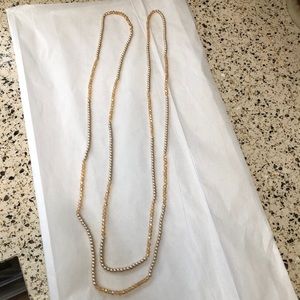 Infinity Bead and Crystal Station Necklace